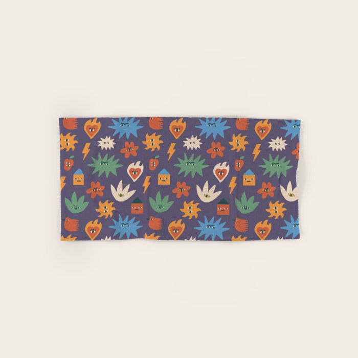 Funky faces Bath Towel Gallery Image 1