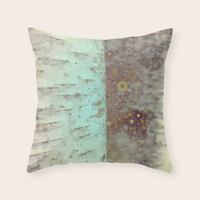 Autumn Birch Tree Abstract Throw Pillow Gallery Image 6