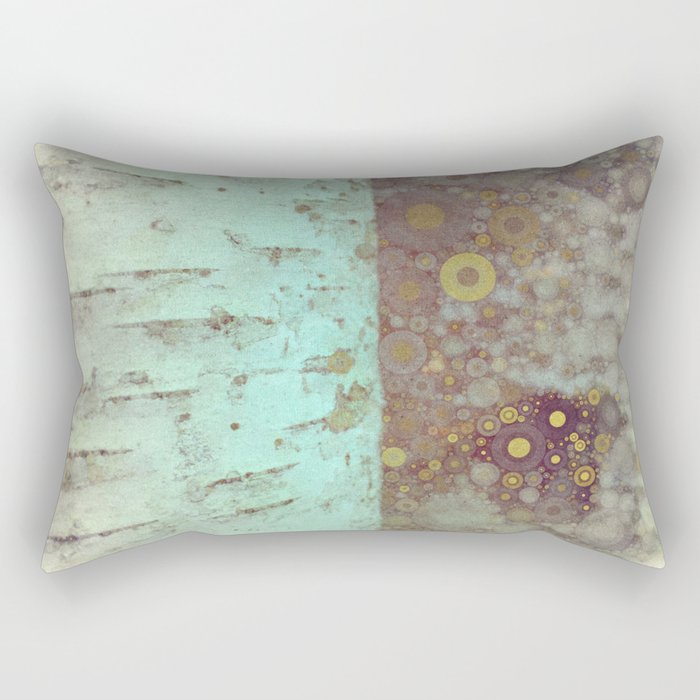 Autumn Birch Tree Abstract Rectangular Pillow Gallery Image 1