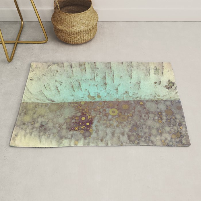 Autumn Birch Tree Abstract Rug Gallery Image 1