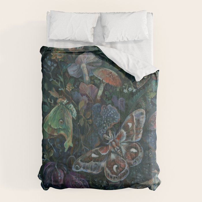 Atlas Moth  Mushroom Night Comforter Gallery Image 6