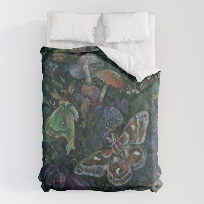 Atlas Moth  Mushroom Night Duvet Cover Gallery Image 1