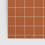 Windowpane Check Grid (white/burnt orange) Poster Gallery Image 3
