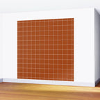 Windowpane Check Grid (white/burnt orange) Wall Mural Gallery Image 2
