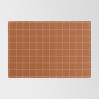 Windowpane Check Grid (white/burnt orange) Rug Gallery Image 2
