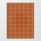 Windowpane Check Grid (white/burnt orange) Notebook Gallery Image 4