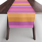 Mixed Stripes Pattern IV Colorful 90s Table Runner Gallery Image 1