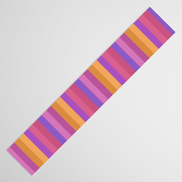Mixed Stripes Pattern IV Colorful 90s Table Runner Gallery Image 3