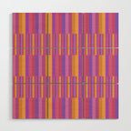 Mixed Stripes Pattern IV Colorful 90s Wood Wall Art Gallery Image 1