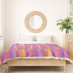 Mixed Stripes Pattern IV Colorful 90s Duvet Cover Gallery Image 3