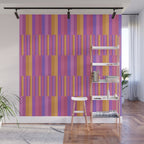 Mixed Stripes Pattern IV Colorful 90s Wall Mural Gallery Image 1