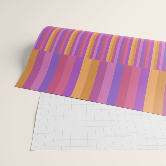 Mixed Stripes Pattern IV Colorful 90s Wrapping Paper Gallery Image 2
