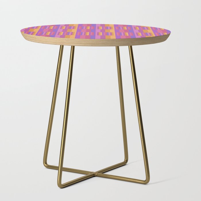 Mixed Stripes Pattern IV Colorful 90s Side Table Gallery Image 1