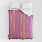Mixed Stripes Pattern IV Colorful 90s Duvet Cover Gallery Image 6