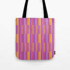 Mixed Stripes Pattern IV Colorful 90s Tote Bag Gallery Image 1