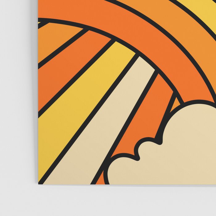 The Happiest Sun Retro Groovy 70s Orange Yellow Poster Gallery Image 3