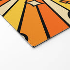 The Happiest Sun Retro Groovy 70s Orange Yellow Welcome Mat Gallery Image 2