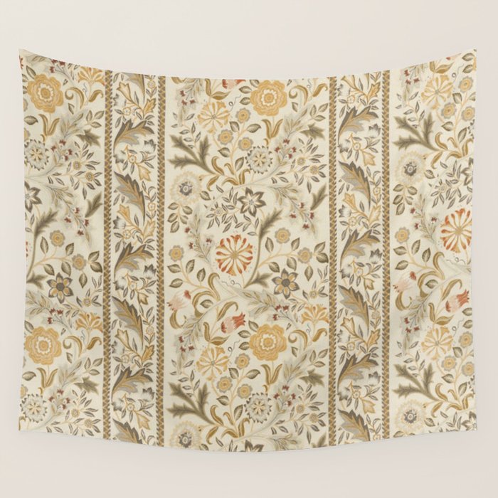William Morris Vintage Wilhelmina Weave Lethaby Linen Cream Wall Tapestry Gallery Image 1