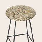 William Morris Vintage Wilhelmina Weave Lethaby Linen Cream Stool Gallery Image 2