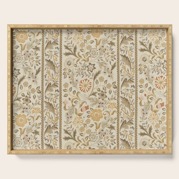 William Morris Vintage Wilhelmina Weave Lethaby Linen Cream Serving Tray Gallery Image 1