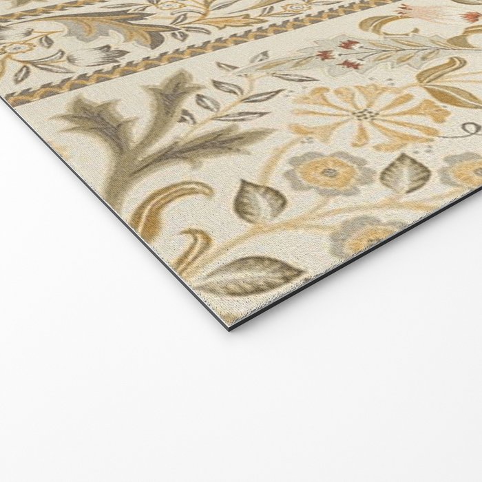 William Morris Vintage Wilhelmina Weave Lethaby Linen Cream Welcome Mat Gallery Image 2