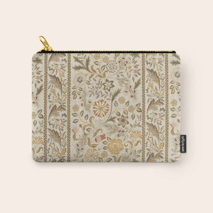 William Morris Vintage Wilhelmina Weave Lethaby Linen Cream Carry All Pouch Gallery Image 1