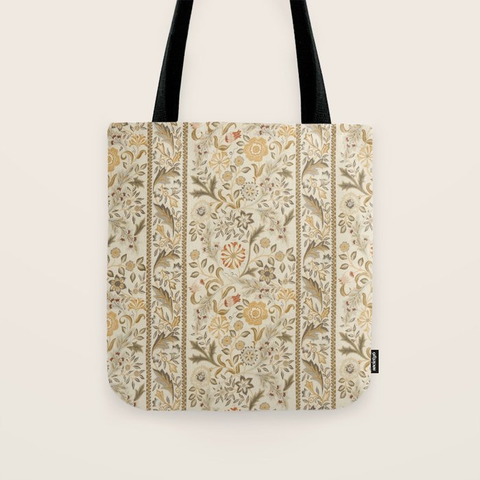 William Morris Vintage Wilhelmina Weave Lethaby Linen Cream Tote Bag Gallery Image 1