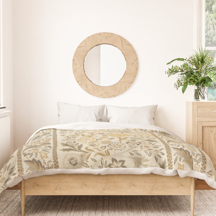 William Morris Vintage Wilhelmina Weave Lethaby Linen Cream Duvet Cover Gallery Image 3