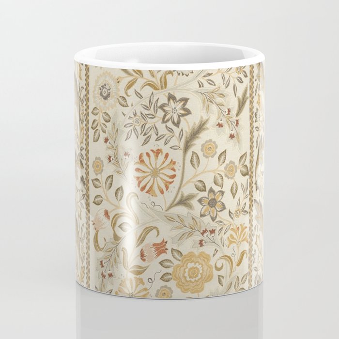 William Morris Vintage Wilhelmina Weave Lethaby Linen Cream Coffee Mug Gallery Image 4