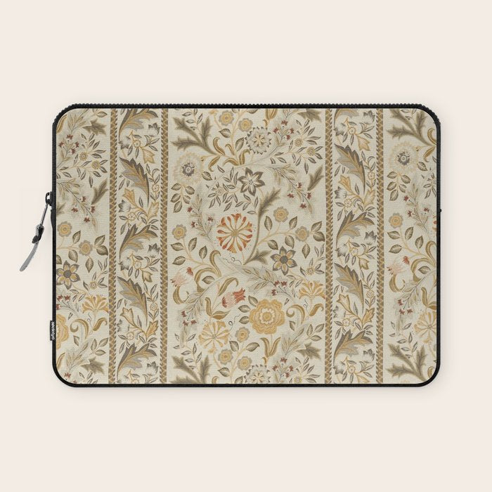 William Morris Vintage Wilhelmina Weave Lethaby Linen Cream Laptop Sleeve Gallery Image 1