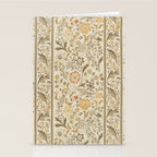 William Morris Vintage Wilhelmina Weave Lethaby Linen Cream Stationery Card Gallery Image 2