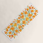 Watercolor California poppies Yoga Mat Gallery Image 1