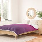 FUSCHIA pink to violet purple Gradient Ombre painted appearance Duvet Cover Gallery Image 2