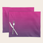 FUSCHIA pink to violet purple Gradient Ombre painted appearance Placemat Gallery Image 1