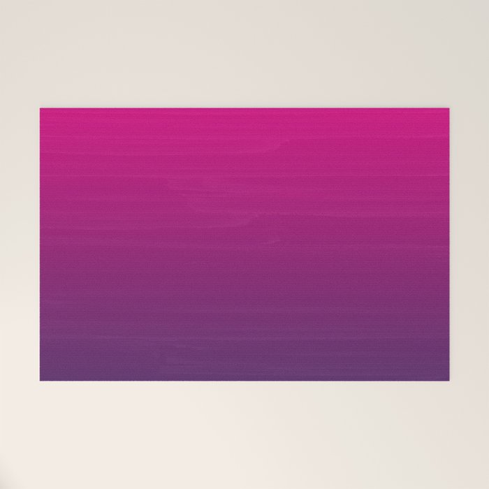 FUSCHIA pink to violet purple Gradient Ombre painted appearance Welcome Mat Gallery Image 1
