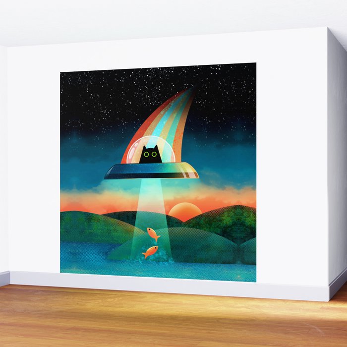 The Purrfect Alien Wall Mural Gallery Image 2