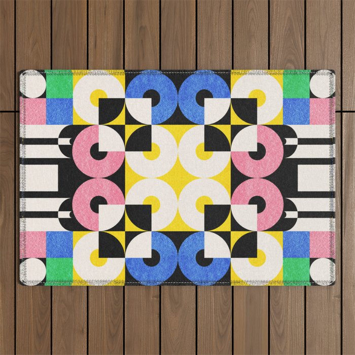 Square and Circle Outdoor Rug Gallery Image 1