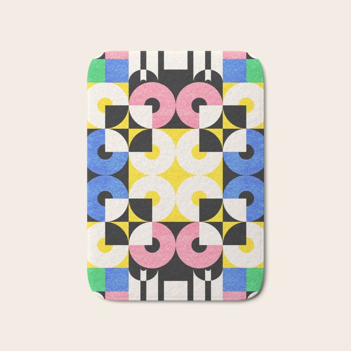 Square and Circle Bath Mat Gallery Image 1