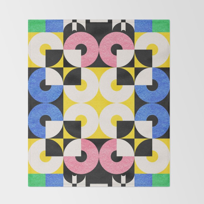Square and Circle Throw Blanket Gallery Image 2