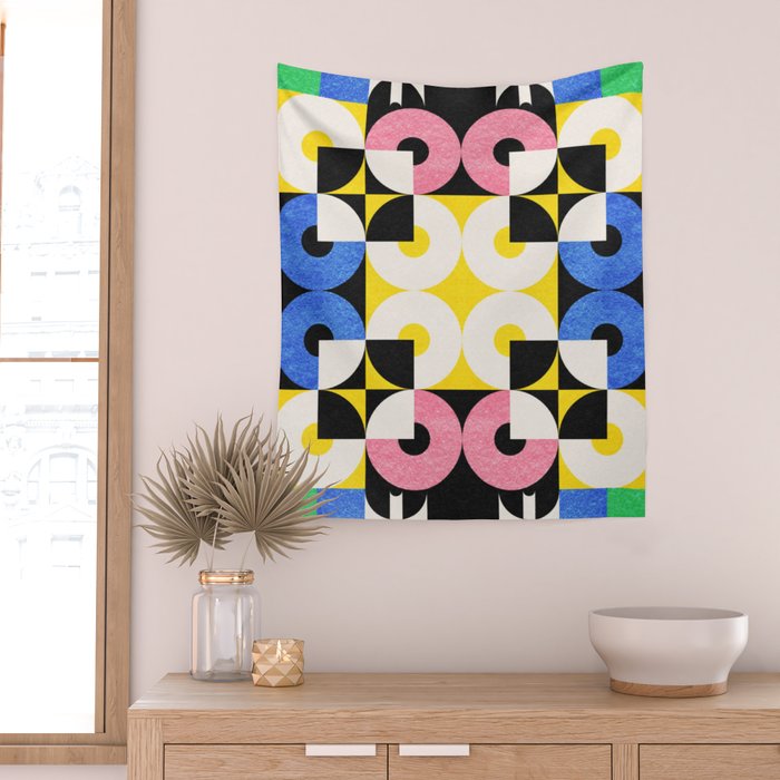 Square and Circle Wall Tapestry Gallery Image 2