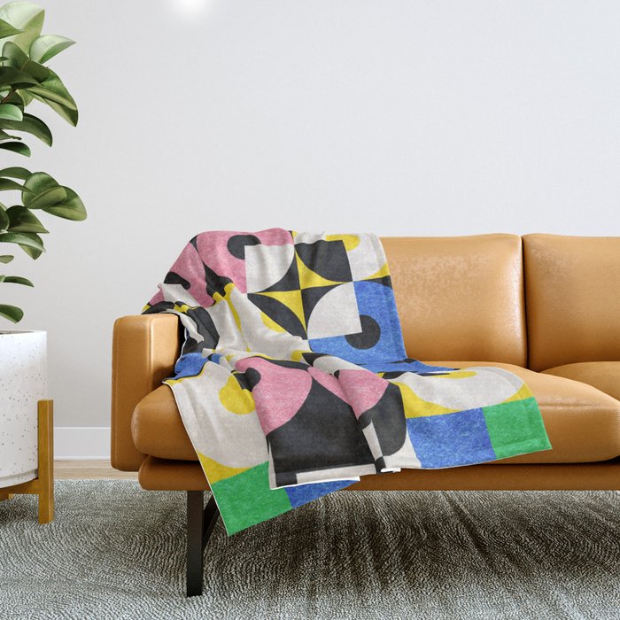 Square and Circle Throw Blanket Gallery Image 1
