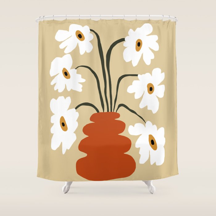 Six together flower pot  Shower Curtain Gallery Image 1