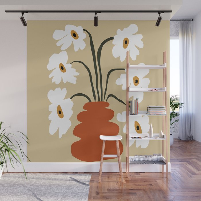 Six together flower pot  Wall Mural Gallery Image 1