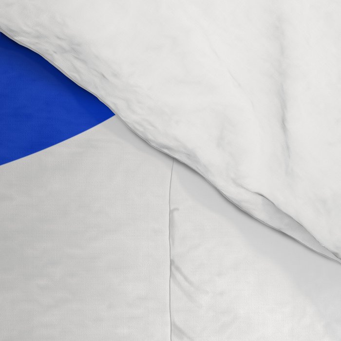 Royal Blue Smooth Contours Retro Contemporary Abstract Pattern Comforter Gallery Image 4