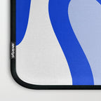 Royal Blue Smooth Contours Retro Contemporary Abstract Pattern Laptop Sleeve Gallery Image 3