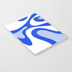 Royal Blue Smooth Contours Retro Contemporary Abstract Pattern Notebook Gallery Image 3