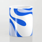 Royal Blue Smooth Contours Retro Contemporary Abstract Pattern Coffee Mug Gallery Image 4