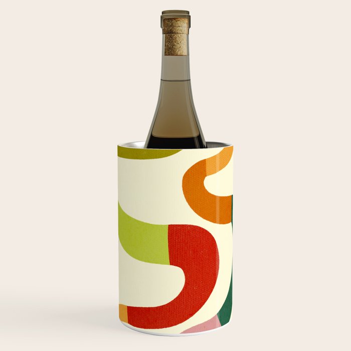 Fun, colorful and squiggly lines Wine Chiller Gallery Image 3
