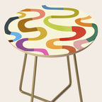 Fun, colorful and squiggly lines Side Table Gallery Image 2
