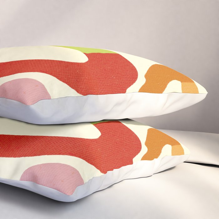 Fun, colorful and squiggly lines Pillow Sham Gallery Image 3
